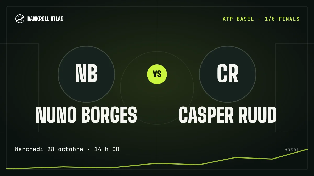 Nuno Borges – Casper Ruud · ATP · Mercredi 28 octobre · 14 h 00