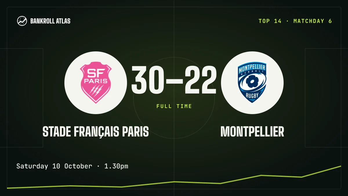 Stade Français Paris – Montpellier · Top 14 · 30-22