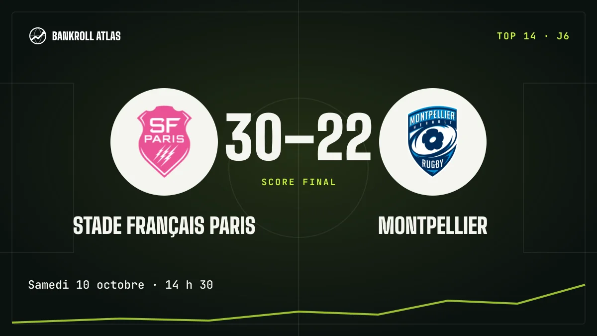 Stade Français Paris – Montpellier · Top 14 · 30-22