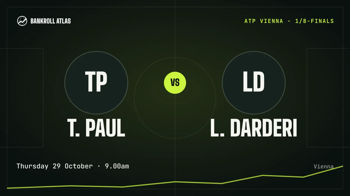 T. Paul – L. Darderi · ATP · Thursday 29 October · 9.00am