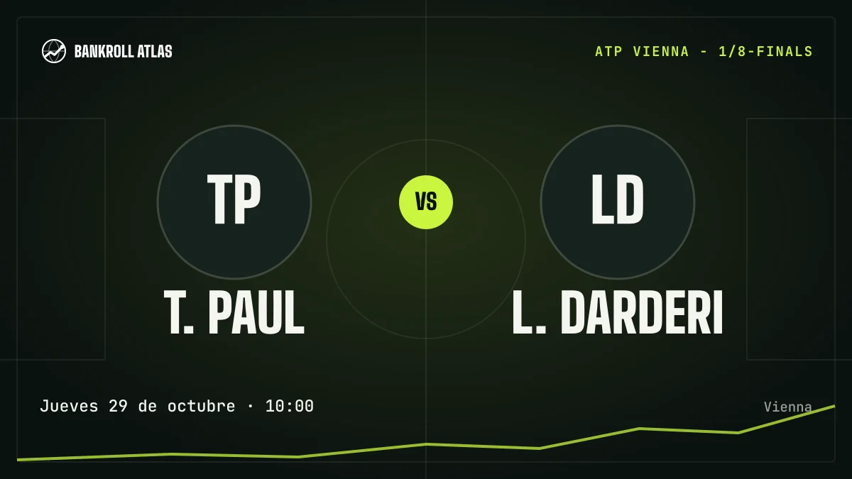 T. Paul – L. Darderi · ATP · Jueves 29 de octubre · 10:00