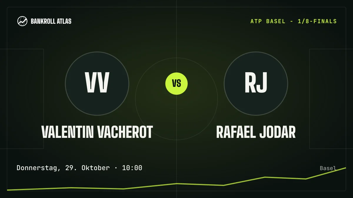 Valentin Vacherot – Rafael Jodar · ATP · Donnerstag, 29. Oktober · 10:00