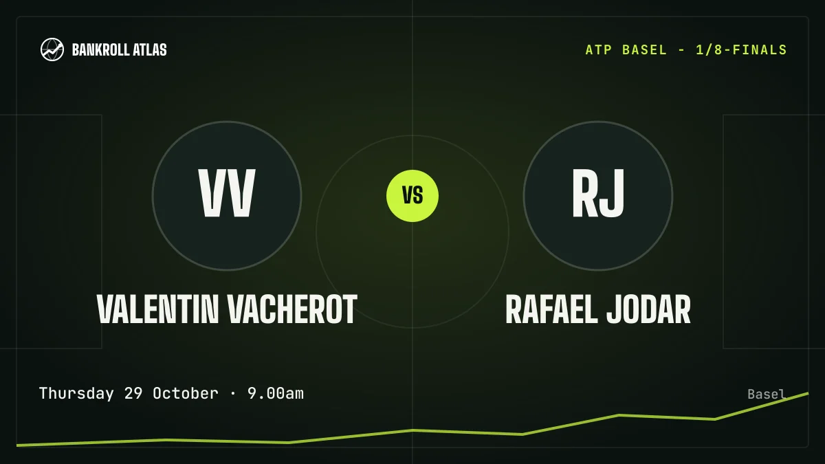 Valentin Vacherot – Rafael Jodar · ATP · Thursday 29 October · 9.00am