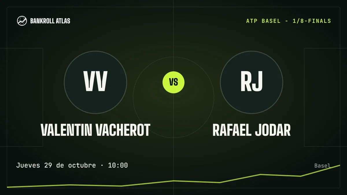 Valentin Vacherot – Rafael Jodar · ATP · Jueves 29 de octubre · 10:00