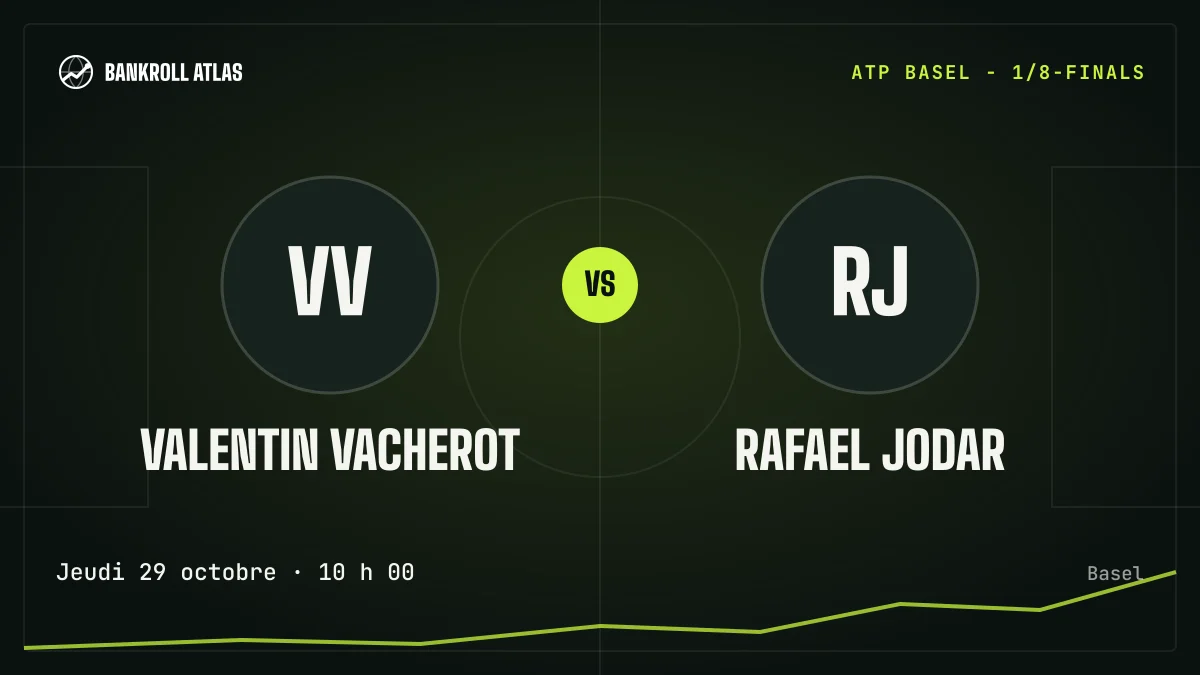 Valentin Vacherot – Rafael Jodar · ATP · Jeudi 29 octobre · 10 h 00