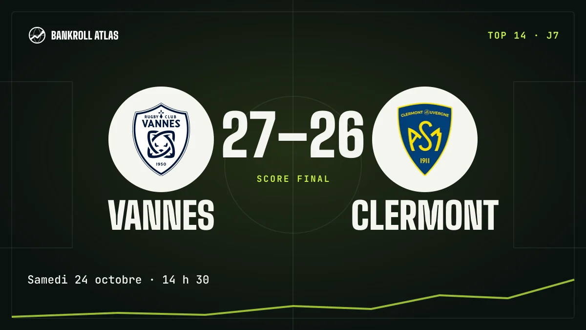 Vannes – Clermont · Top 14 · 27-26